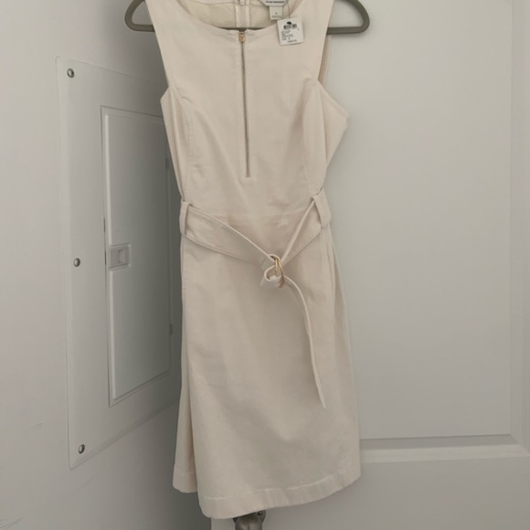 NWT Club Monaco off white denim dress, size 8 - Picture 2 of 2